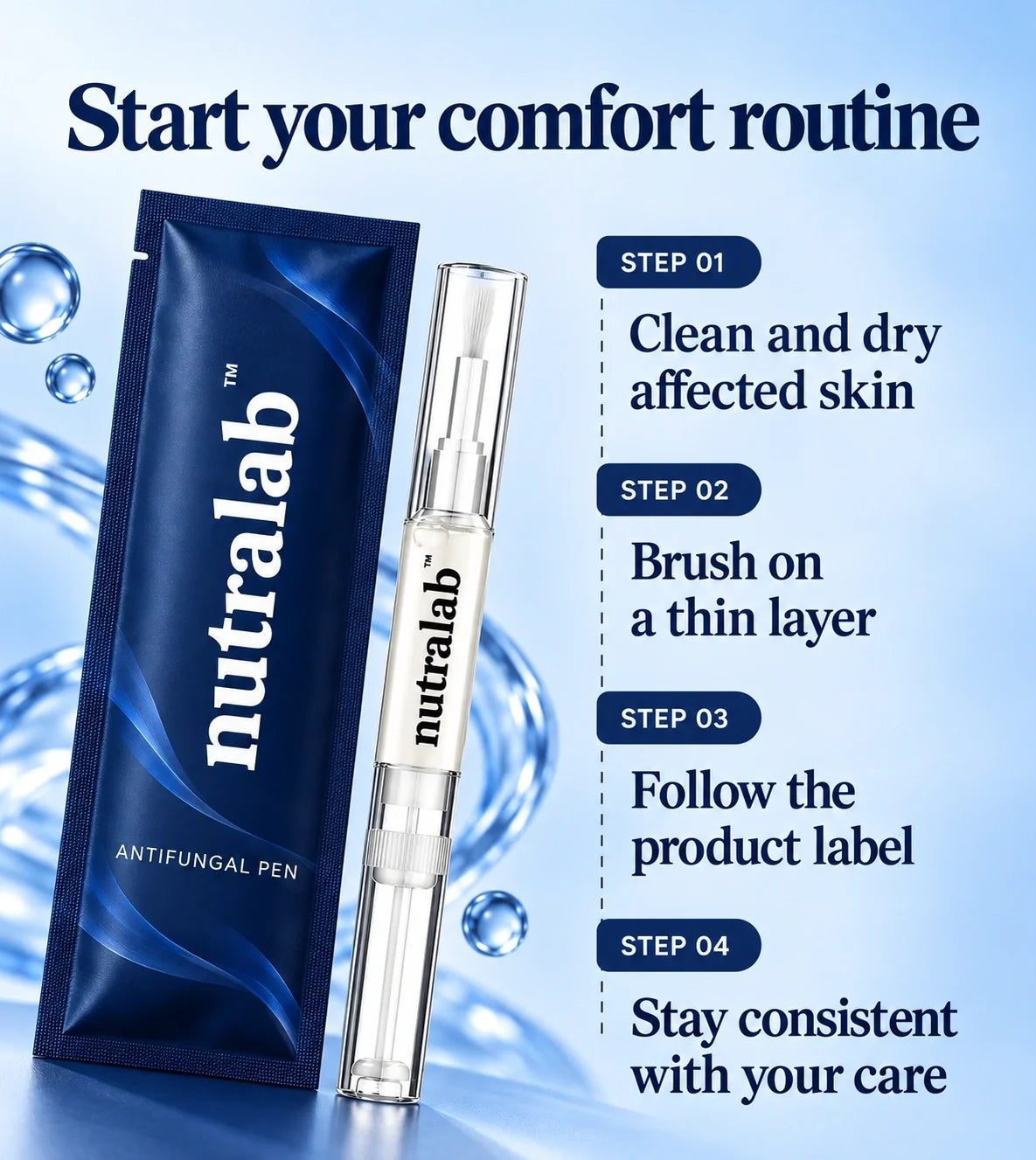 Four steps for an antifungal skin-care routine